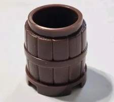LEGO 1x 2489 Brown Container, Barrel 2 x 2 x 2