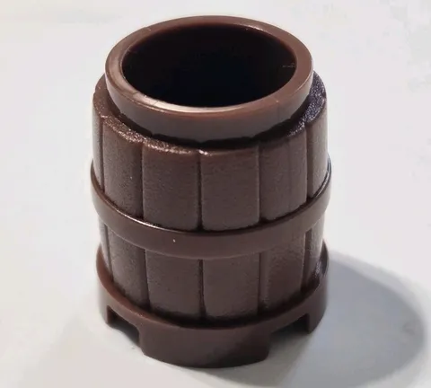 LEGO 1x 2489 Brown Container, Barrel 2 x 2 x 2
