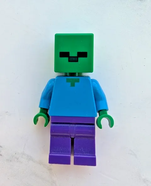 LEGO® Minifigure min010 - Zombie (Dark Purple Legs), Minecraft (Great Condition)