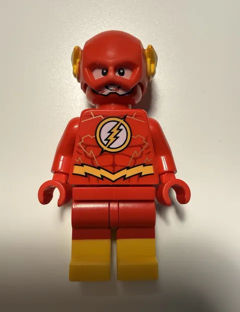 LEGO DC Super Heroes The Flash Minifigure Red Suit w/ Helmet Dual-Sided Head