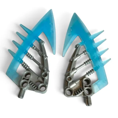 LEGO Bionicle Gelu Ice Slicer 64309pb01 Trans Light Blue Weapon Pair 8988