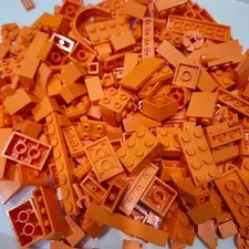 Bulk Lego:  Orange - Sorted, 7.5oz, Bricks, Flats, Studs, Angles