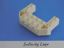 LEGO White Train Front Wedge 4 x 6 x 1.7 Inverted Studs on Front Side 87619 7938