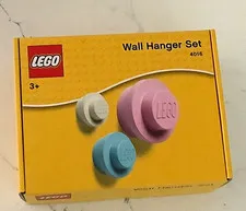 LEGO Wall Hanger Set 4016 White/Blue/Pink 3 Compartments Capacity 3 Age 3+