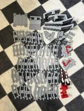 Lego Duplo Lot Of Grey Train Tracks Curved Straight Crossing Switch, Bridge