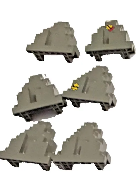 LEGO Lot of 6 Old Dark Gray Rock Panel 3x8x7 Triangular Castle Mountain LURP 608