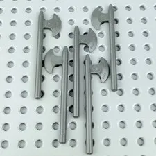 LEGO Minifigure Weapon Axe Halberd Lot of 5 -  Pearl Dark Gray - Castle