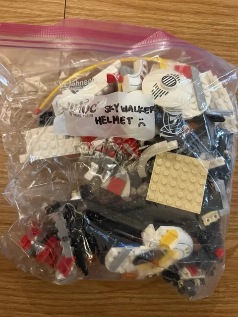 LEGO Luke Skywalker Helmet Bulk Lot Parts, Multicolor Plastic Bagged
