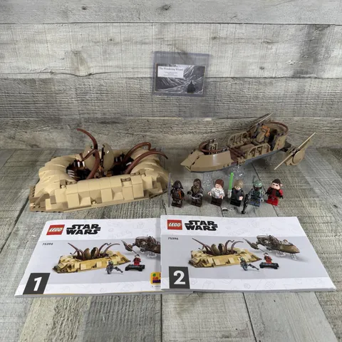 LEGO Star Wars 75396 Desert Skiff & Sarlacc Pit 99% Complete w/  Figs & Book