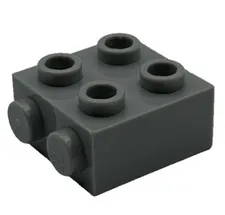 Lego 22885 Light Bluish Gray Brick Modified 1 x 2 x 1 2/3 With 4 Studs On 1 Side