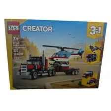 LEGO Creator 3in1 Flatbed Truck with Helicopter Toy  Propeller Plane New Sealed