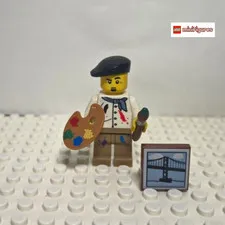 LEGO CMF Series 4 Artist Minifigure with Paint Palette Brush Easel