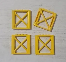 Lego 64448 Yellow Support 1 x 6 x 5 Girder Rectangular 4 Pc Lot