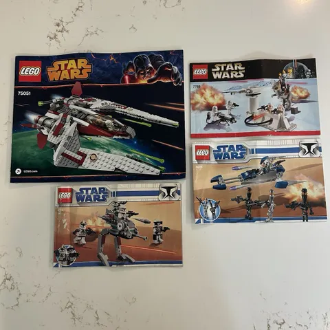 Lego Star Wars INSTRUCTION MANUALS ONLY Lot Of 4 75051 7749 8014 8015