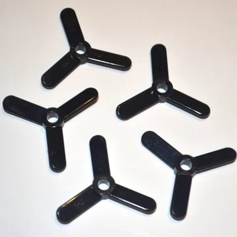 LEGO #2421 Airplane Propeller 3 Blade Black 5PC