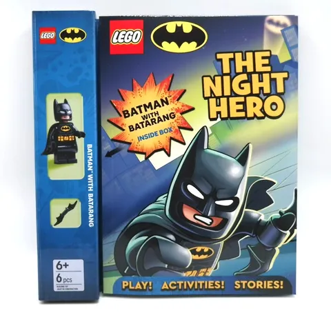 LEGO: DC BATMAN THE NIGHT HERO -Activity Book- Batman Minifigure W/ Batarang NEW