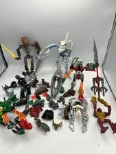 Vintage Bionicles Lot Of 6 And Extra Pieces