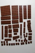 Assorted Flat Reddish Brown Legos
