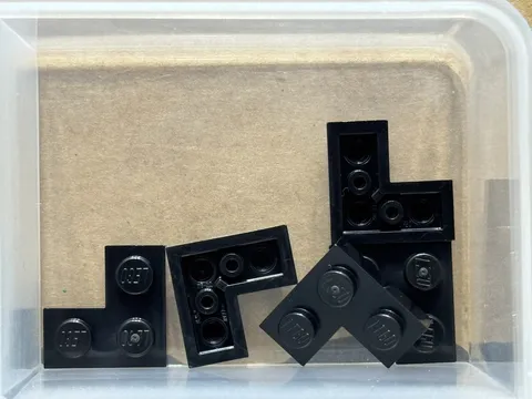 LEGO Parts - Black Plate 2 x 2 Corner - No 2420 - QTY 5