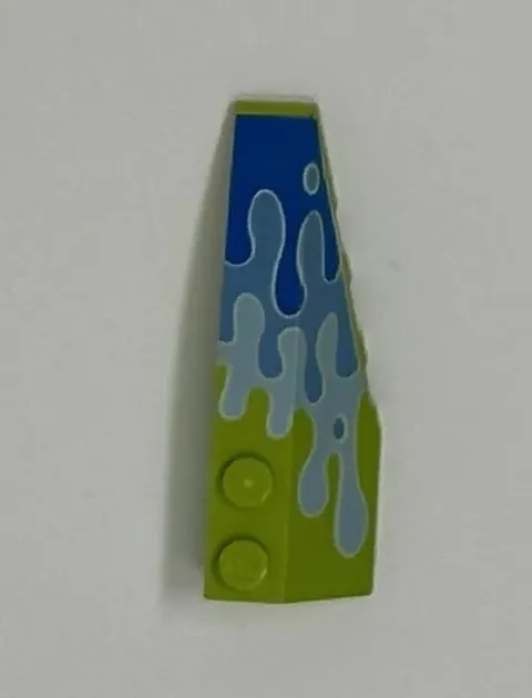 LEGO Parts~Wedge 6 x 2 Double Right Blue Water Splash 41747 pb030