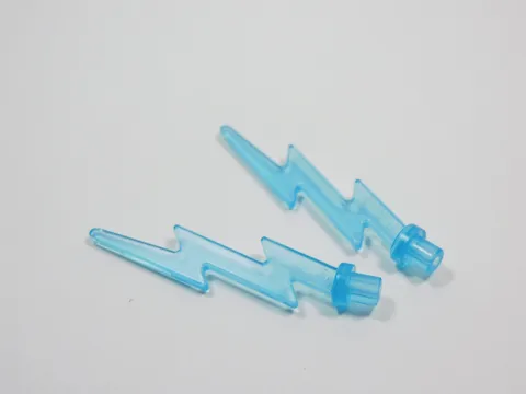 LEGO Lot of 2 Trans Light Blue Lightning Bolt Weapon Minifig Q7