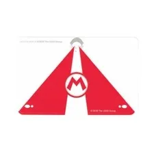 LEGO - Plastic, Sail w/ Red and White Triangles and Super Mario Logo