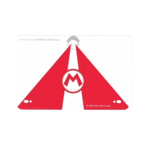 LEGO - Plastic, Sail w/ Red and White Triangles and Super Mario Logo