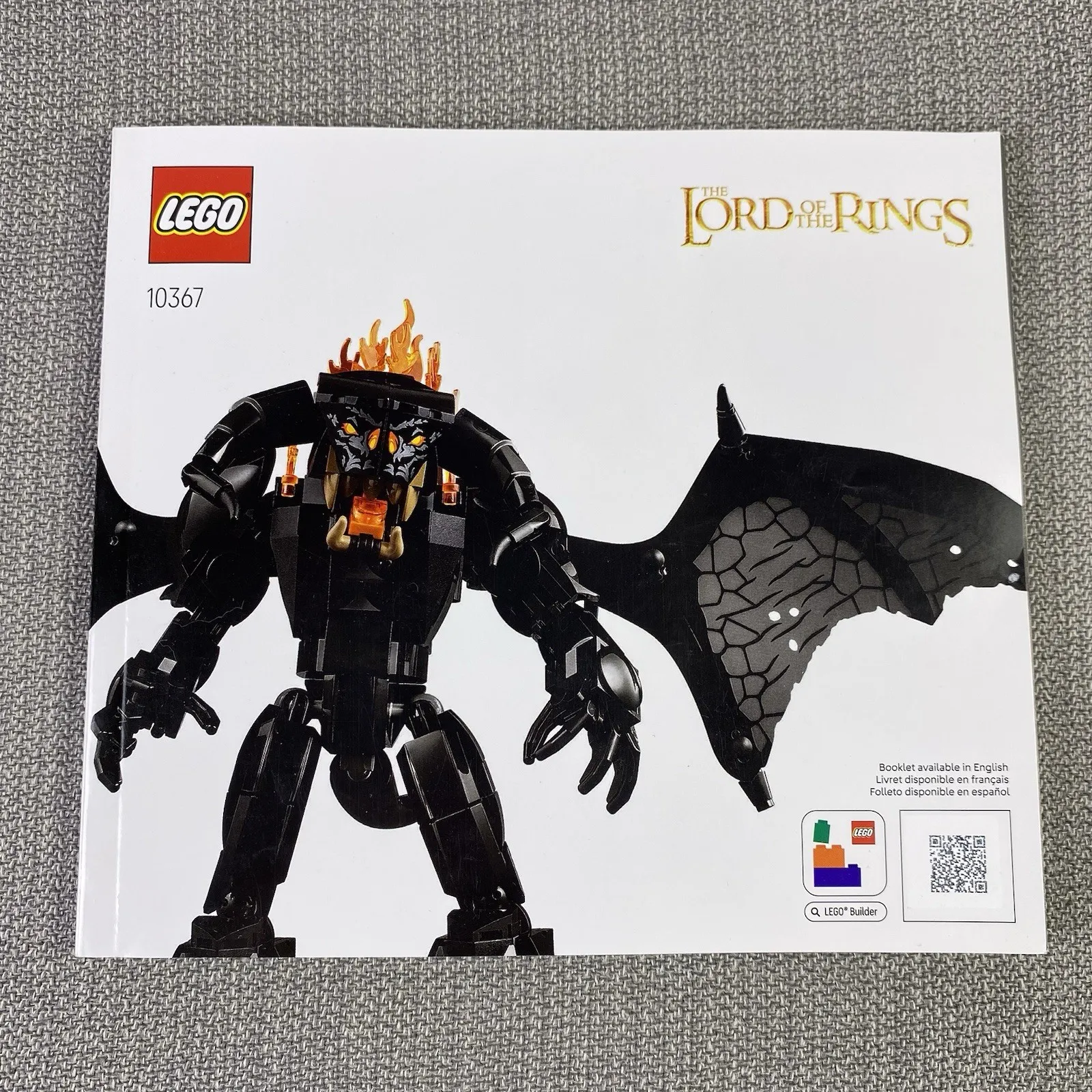 LEGO Icons The Lord of the Rings Balrog Book Nook 10367 Instructions Manual ONLY