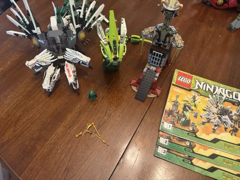 LEGO NINJAGO Epic Dragon Battle 9450 Complete Build With Manuals and One Figure