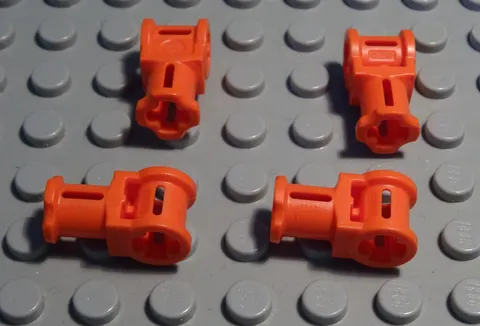 Lego Technic Connectors 2x Cross Hole Dark Orange 4 Pieces