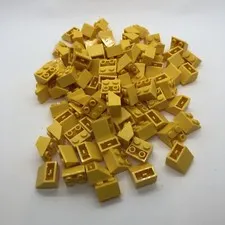 Lego 2 X 2 45 Degree Inverted#3660 Roof Tile Yellow Bricks 366024 Lot Of 100