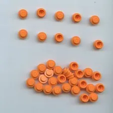 LEGO x 60 Orange Plate, Round 1 x 1 4073