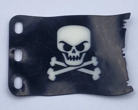 1x Lego Plastic Flag 7x4 Pirates Jolly Roger 6243 6253 4540642 84622