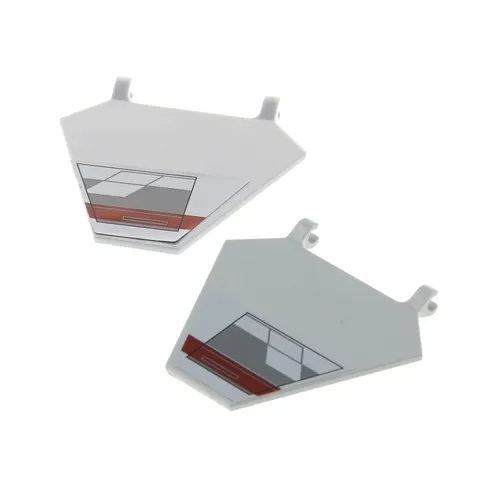 2x LEGO Flag 5x6 Gray Left Right Sticker Star Wars x1435pb006R x1435pb006L
