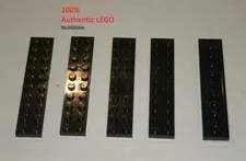LEGO NEW 2x10 Black Plate (5x) 383226 Brick 3832