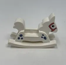 2018 Lego Duplo White Rocking Horse Part From Set 10929