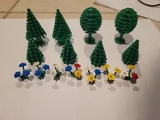 Mint Vintage LEGO Trees Flowers Lot 3470 3471 2435 3741 3742 Pine Fruit Plants