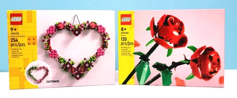 LEGO Iconic: Heart Ornament (40638) & LEGO Rose (40460) Beautiful for my Love