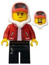 LEGO® Minifigure Hidden Side hs018 Jack Davids Red Jacket w/Cap and Hood (Lopsid