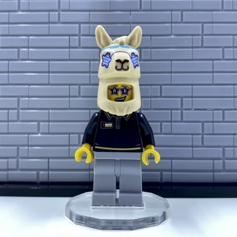 Lego Store Employee Minifigure with Llama Halloween Costume MOC My Own Creation