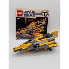 LEGO Star Wars 7669 Anakins Jedi Starfighter Yellow Grey Complete No Minifigures