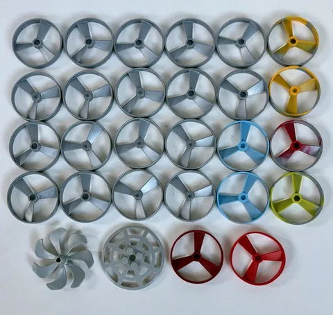 LEGO Bionicle Kanoka Spinners Mixed Colors & Coded Bulk Parts Lot of 28