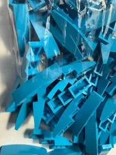 LEGO-NEW-#61678-DARK AZURE-SLOPE CURVED 4 X 1 -25 PIECES