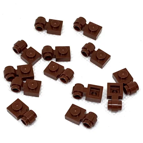 LEGO Parts - Reddish Brown Plate 1 x 1 with Light Attachment - No 4081b - QTY 13