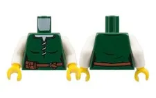 Lego Castle Peasant Woman Torso for  Medieval Minifigures - New - Dark Green
