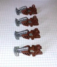 8 Lego pcs in 4 assembly groups of Bionicle Brown Feet 32475 n Gray Wedge 32560