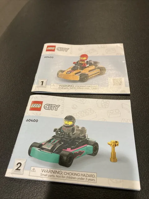 Lego City 60400 Go-Kart & Race Driver All MANUALS ONLY 1 & 2 No Bricks Lot 16