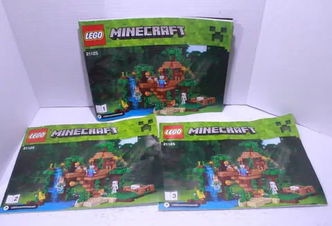 LEGO Minecraft Instruction Booklet Manual Only #21125 Jungle Tree House Book 1-3