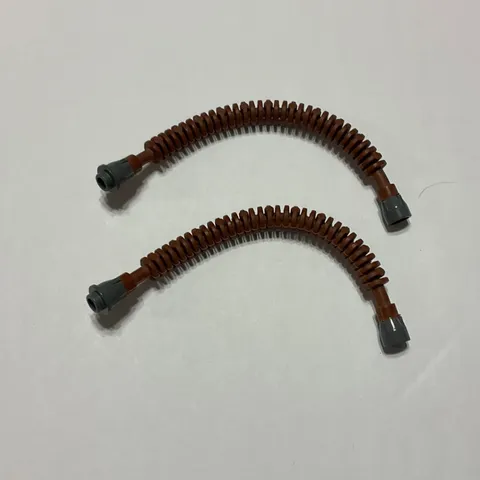 LEGO Hose Flexible 12L with Tabbed Dark Bluish Gray Ends x131c03 Reddish Brown