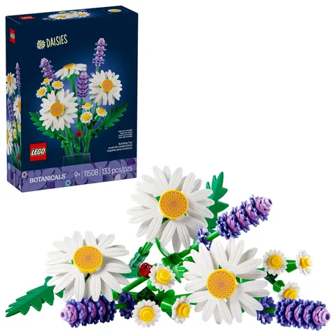 LEGO Botanicals Daisies Building Toy - Artificial Flowers Crafting Multicolor